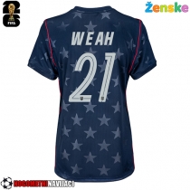 Ženske Nogometnih dresov Združene države Timothy Weah #21 Gostujoči SP 2026 Kratki rokavi